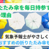 【ライフハック】折りたたみ傘を毎日持参すべき4つの理由｜気象予報士が解説