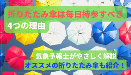 【ライフハック!?】折りたたみ傘は毎回持参すべき4つの理由【気象予報士が解説】
